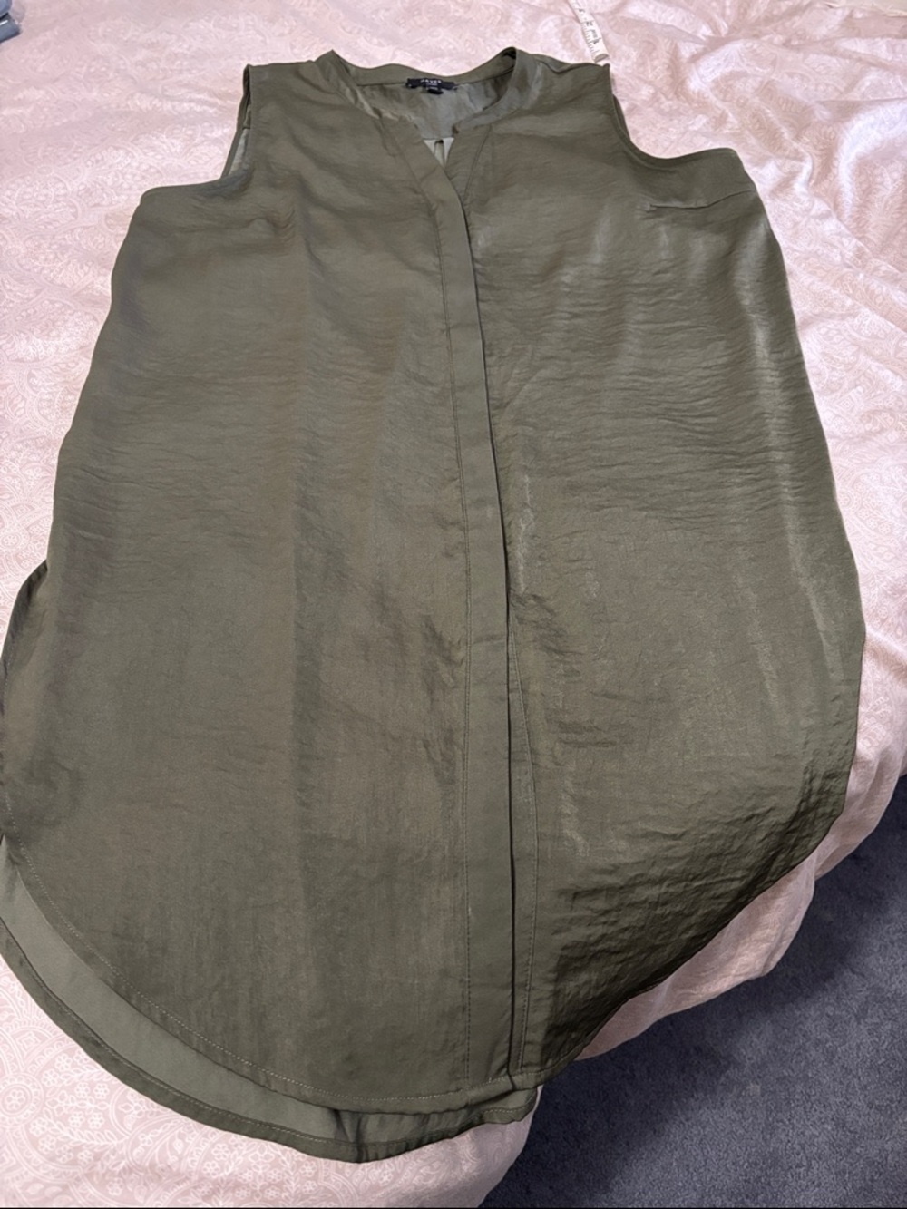 HAVER. Olive Green Sleeveless Tunic